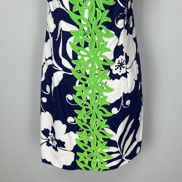 Lilly Pulitzer Womens Delia Shift Mini Dress Navy White Sleeveless size 2 - Picture 4 of 12